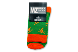 Шкарпетки чоловічі Ящірки зелені класичні р.39-42 Siela