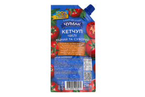 Кетчуп пастеризованный Чили Чумак д/п 250г