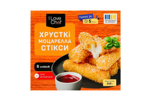 Стиксы хрустящие Моцарелла 0.18кг + соус Клюква 0.03кг I Love Chef к/у 0.21кг