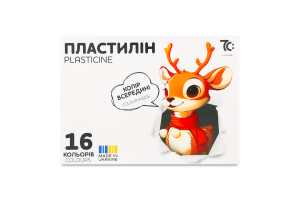 Пластилін 16кольорів 7С: