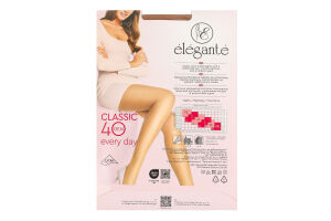 Колготки жіночі Elegante Classic Every day 40den 5 bronz