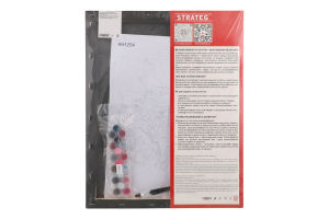 Набір д/розпису по номерах Квіти на чорному фоні 40*50см Стратег