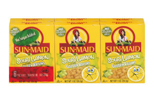 Sun-Maid Golden Raisins Sour Lemon Flavored - 6 CT