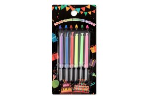 Набор свечек для торта с разноцветным пламенем №KY2019032401TOYS180 Greenwich Products Co. Limited 6шт