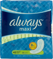 Always Maxi Pads Long Super - 42 CT