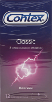 Презервативи латексні з силіконовою змазкою Класичні Contex 12шт