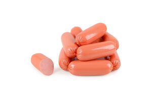 Сосиски вареные Нежные М'ясний хутір 1с кг