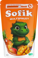 Напій соковий безалкогольний негазований зі смаком манго Multifruit Sofik д/п 200мл
