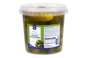 Огірки корнішони солоні Metro Chef відро 1кг