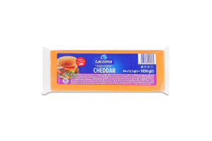 Сир плавлений 46% скибочки Чеддер Lactima м/у 84х12.5г