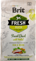 Корм д/активних собак з качкою та пшоном сухий 2,5кг Бріт Фреш
