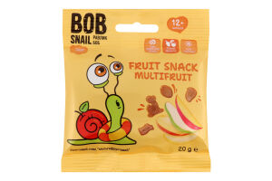 Снек фруктовий для дітей від 12міс Multifruit Baby Bob Snail м/у 20г