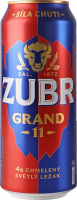 Пиво 0.5л 4.8% светлое фильтрованное пастеризованное Grand 11 Zubr ж/б