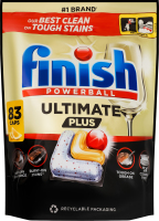 Капсулы для мытья посуды в посудомоечных машинах Лимон Ultimate Plus Powerball Finish 83шт