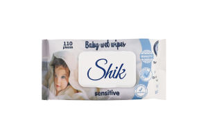 Серветки вологі дитячі Sensitive 110шт з клапаном Shik
