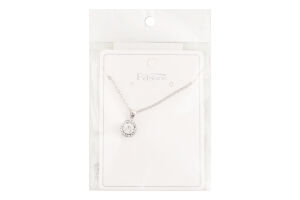 Ланцюжок сірий метал з підвіскою 40см FHF1522