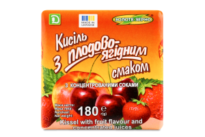 Кисіль з плодово-ягідним смаком з соками 180г Золоте зерно