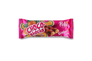 Вафли глазированные с кофейно-апельсиновой начинкой Choco-Shocks Polus м/у 45г