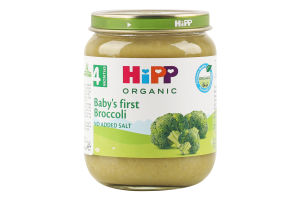 Пюре овощное для детей от 4мес стерилизованное Брокколи Organic Hipp с/б 125г