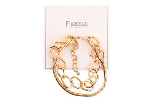 Браслет червоний метал металевий 18-20см FHF1624