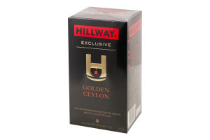 Чай черный байховый мелкий Golden Ceylon Exclusive Hillway в/с к/у 25х2г