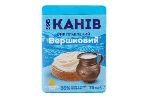Сир плавлений Вершковий 35% 75г Канів 1971
