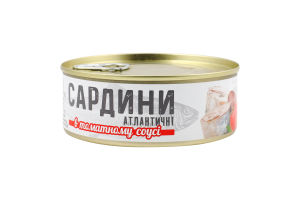 Сардини атлантичні в томатному соусі 240г ж/б з ключем Банга