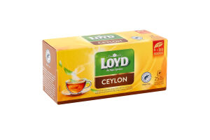 Чай черный байховый мелкий Ceylon Loyd к/у 25х2г