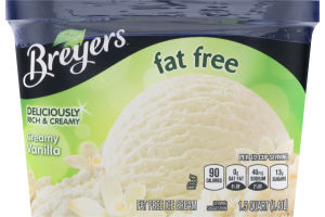 Breyers Fat Free Ice Cream Creamy Vanilla