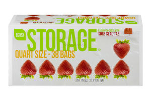 Smart Sense Storage Bags Quart Size - 38 CT