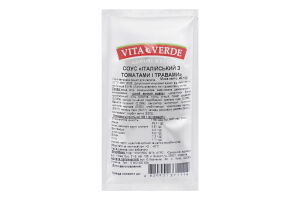 Соус-заправка для салатів Італійський з томатами і травами Vita Verde м/у 40г