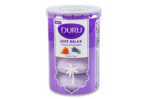 Мило косметичне з екстрактом меду та ароматом лаванди Just relax Duru 4х90г
