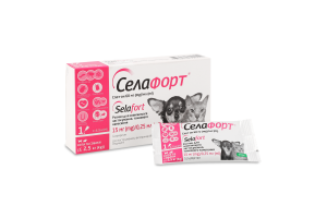 Краплі протипаразитарні д/котів та собак Селафорт спот-он 0,25мл KRKA