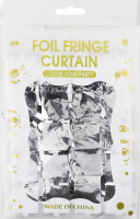 Шторка д/фотозони Квадратики срібло фольгована 1*2м