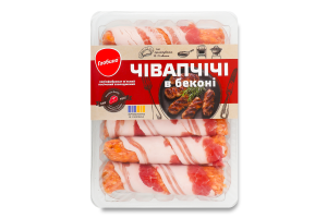 Чівапчічі в беконі охолоджені 380г газ/уп Глобино