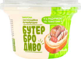 Закуска бутербродная пастообразная С индейкой и томатами БутерброДиво ст 200г