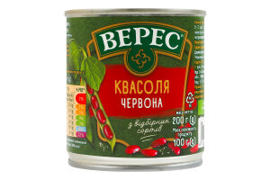 Фасоль красная стерилизованная Нежная Верес ж/б 200г