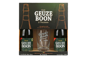 Н-р Boon Пиво Oude Geuze світле 2x0,375л+келих