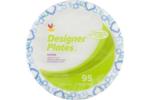 Ahold Designer Paper Plates - 95 CT