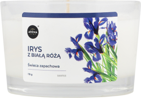 Свічка Aroma Home Ірис з білою трояндою ароматична