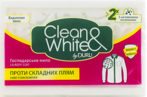 Мыло хозяйственное против сложных пятен Clean&White Duru 120г