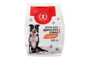 Корм д/собак курячий сухий 500г ТМ "1"