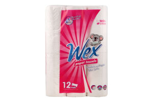 Рушник паперовий Wex 12 рул. 2 шари И153 (Туреччина)