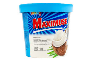 Мороженое 12% с наполнителем, крошками кондитерской глазури и печенья Кокос Maximuse Laska ст 300г