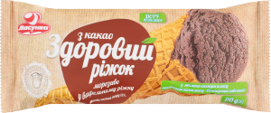 Мороженое 15% пломбир с какао в вафельном рожке Здоровий ріжок м/у 110г