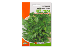 Насіння Петрушка листкова Гігантела пакет гігант 20г Яскрава