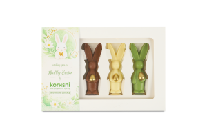 Фігурки шоколадні без додавання цукру Зайчик Korиsni к/у 80г в асорт