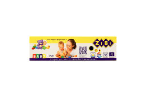 Набор красок пальчиковых №ZB.6564 Baby line ZiBi 4х30мл