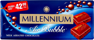 Шоколад молочный пористый Millennium м/у 85г