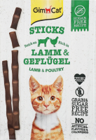 Ласощі для котів з ягням та птицею Sticks GimCat м/у 4х5г